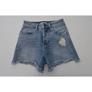 Good American Sz 2/26 Distressed Denim Cutoff Shorts